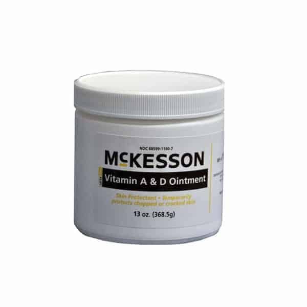 McKesson Vitamin A and D Ointment Skin Protectant 13 ounce jar