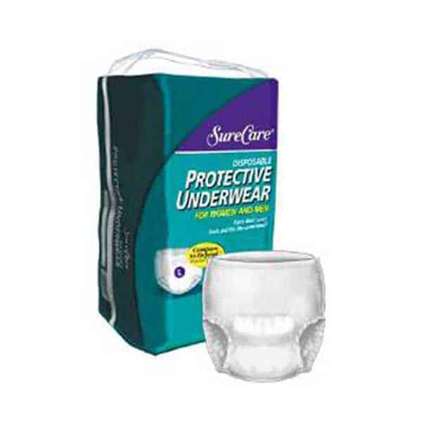 Covidien Sure Care Plus Protective Underwear Heavy Absorbency Adult Diaper  Large